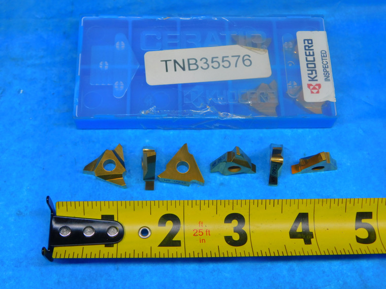 10PCS NEW KYOCERA TNB33576 TC60 6M TiN COATED CARBIDE GROOVING INSERTS - AR5198RDT