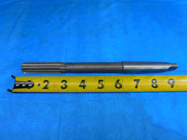 21/32 O.D. HSS REAMER MORSE TAPER #2 SHANK 8 FLUTE MT2 9" OAL .65625 - JP0429AP1