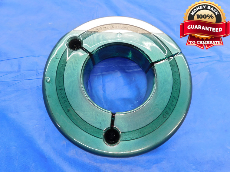 2 1/4 24 NS 2 THREAD RING GAGE 2.25 2.250 2.2500 NO GO ONLY P.D. = 2.2230 CHECK - DW15225RD