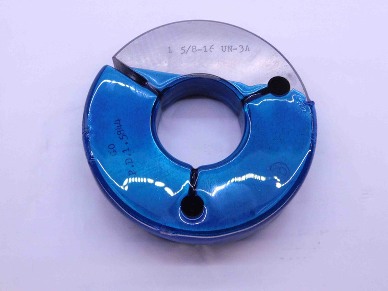 1 5/8 16 UN 3A THREAD RING GAGE 1.625 1.6250 GO ONLY P.D. = 1.5844 INSPECTION - DW15232RD