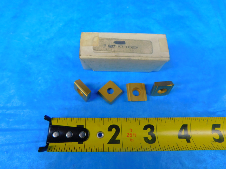 6PCS NEW AMERICAN HELLER 62SCO C6 TiN CARBIDE INSERTS FOR UNIDEX DRILL HEAD - FAX-AR5537