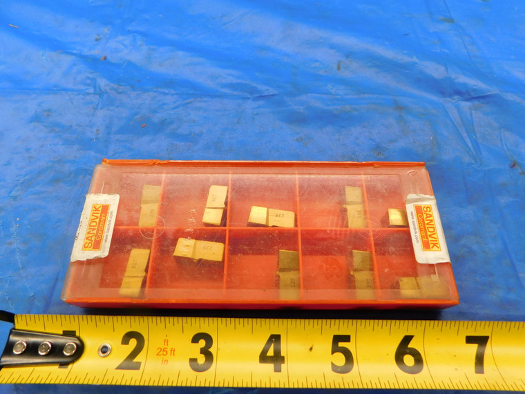 10PCS SANDVIK N151.2-A375-80-4G 235 TiN CARBIDE GROOVING INSERTS FACTORY PACK - FAX-MB6054