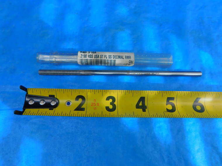 YANKEE .2190" O.D. HSS CHUCKING REAMER .21" SHANK 6 FLUTE 2" LOC 6 1/8 OAL 433 - FAX-AR5609