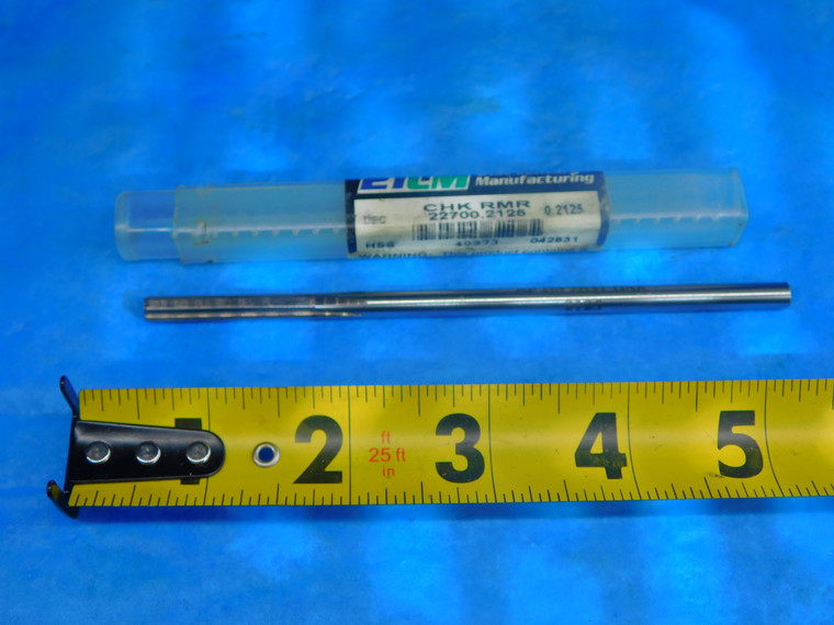 21CM .2125" O.D. HSS CHUCKING REAMER .20" SHANK 6 FLUTE 1 1/4 LOC 5" OAL USA - FAX-AR5618