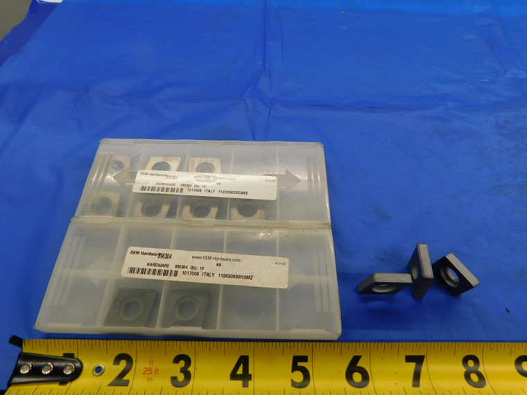 12PCS NEW KENNAMETAL SM304 K9 CARBIDE TURNING INSERT SEAT SHIMS DIAMOND - FAX-MB6095