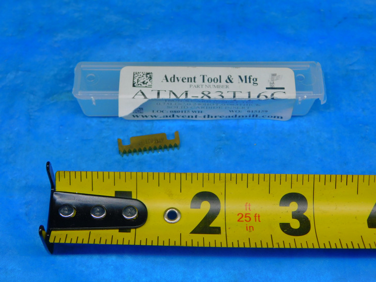 1PC NEW ADVENT TOOL 16 UN ATM-83T16C TiN COATED CARBIDE THREAD MILLING INSERT - AR5705RDT