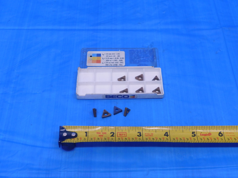 10PCS NEW SECO TCMT110208-F1 TP3000 TiN CARBIDE TURNING INSERTS TCMT 21.52-F1 - FAX-MC0350