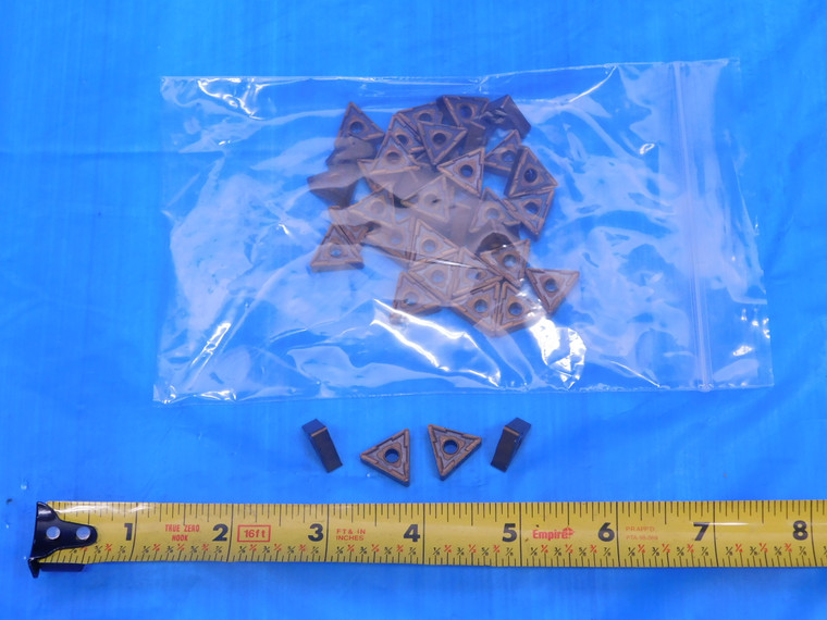 GENTLY USED 38PCS SECO TNMG 160408-MF2 TP2000 TiN COATED CARBIDE TURNING INSERTS - FAX-MC0354