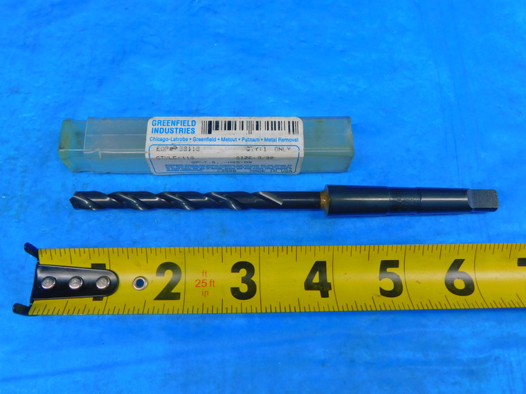 CHICAGO-LATROBE 9/32 O.D. HSS TWIST DRILL BIT MORSE TAPER #1 SHANK .2812 - AR5743RDT