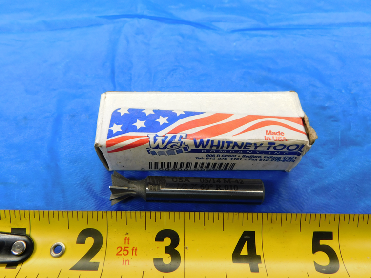 NEW WHITNEY TOOL 1/2 X 60 DEGREE DOVERTAIL CUTTER M42 COBALT .5 USA MADE - FAX-MB6262