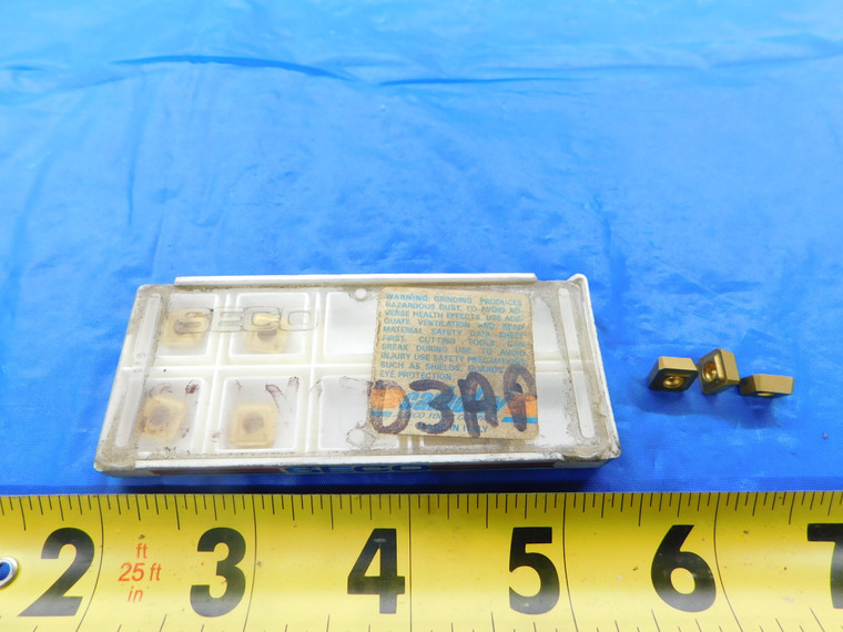 7PCS NEW SECO SPMX0703AP-75 P25C T25M TiN COATED CARBIDE TURNING INSERTS - MB6268RDT