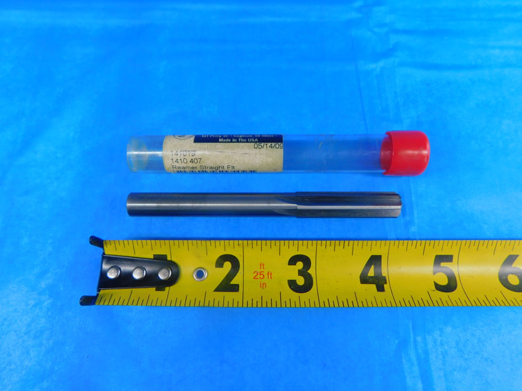 FULLERTON .4070" O.D. CARBIDE CHUCKING REAMER 3/8 SHANK 6 FLUTE 4 1/8 OAL .375 - FAX-AR5814