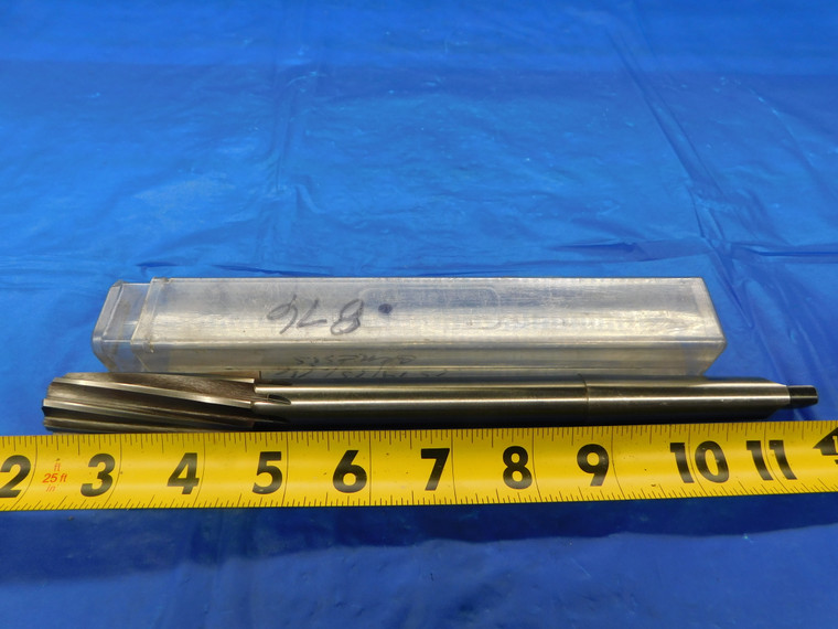 YANKEE .8760" O.D. HSS REAMER MORSE TAPER #2 SHANK SPIRAL 8 FLUTE MT2 - MB6288AR1