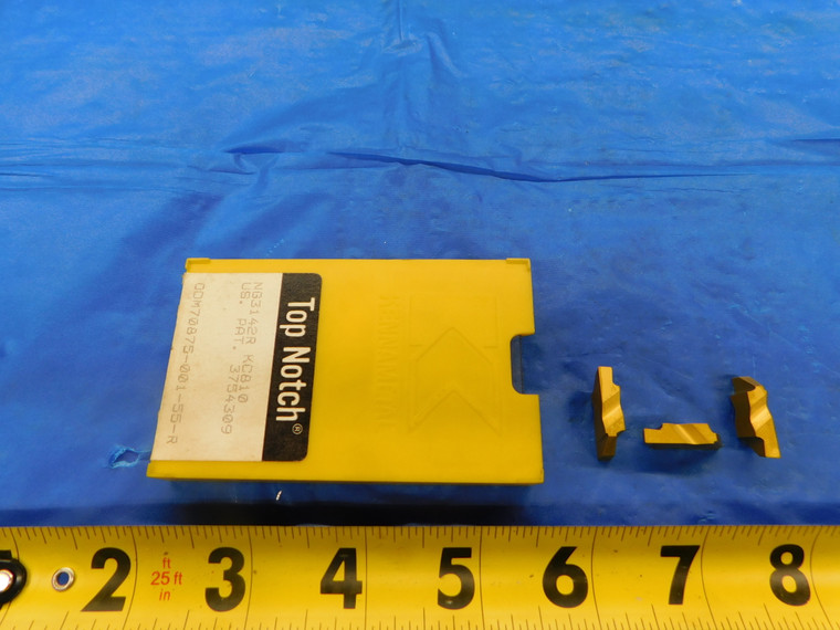 8PCS NEW KENNAMETAL NG3142R KC810 TIN COATED CARBIDE GROOVING INSERTS TOP NOTCH - MB6289AR1