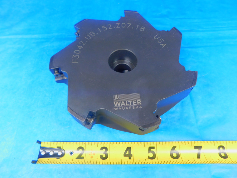 WALTER WAUKESHA 6" O.D. FACE MILL F3042.UB.152.Z07.18 1 1/2 PILOT 6 POCKETS 6.0 - AR5991RDT