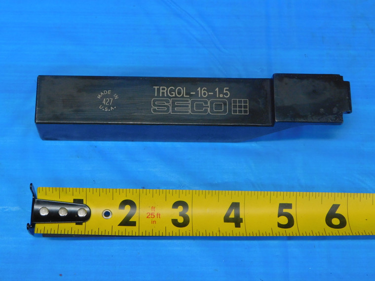 SECO TRGOL-16-1.5 LATHE TURNING TOOL HOLDER 1" SHANK RCGS1.5 INSERTS 6" OAL - JP0694AE2