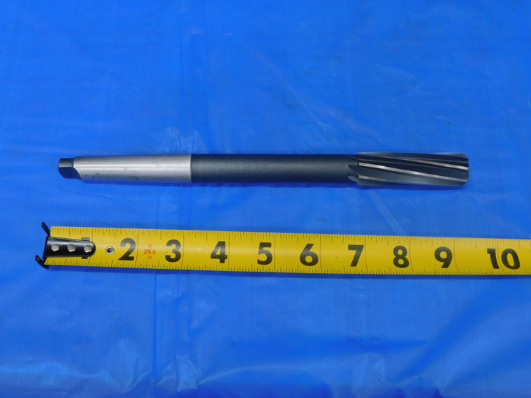 GLENBARD 25/32 O.D. HSS REAMER MORSE TAPER #2 SHANK SPIRAL 8 FL MT2 .78125 - JP0726AR1