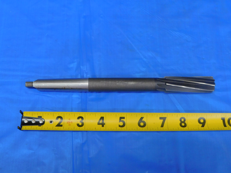 GLENBARD 27/32 O.D. HSS REAMER MORSE TAPER #2 SHANK SPIRAL 8 FL MT2 .84375 - JP0732AR1
