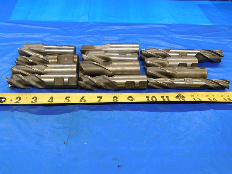 14PC LOT HSS END MILLS 1" & LARGER BRIDGEPORT MILLING TOOLING MACHINIST TOOLS - MB6557AB2
