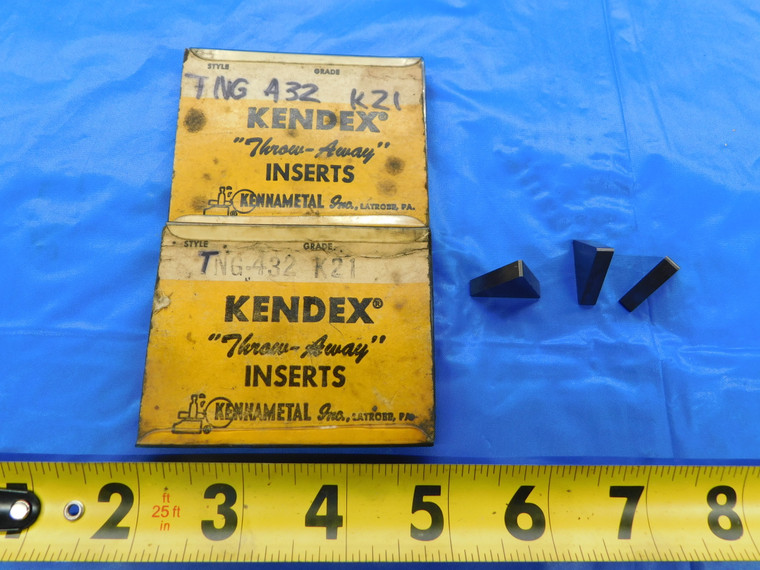 8PCS NEW KENNAMETAL TNG 432 K21 CARBIDE TURNING INSERTS KENDEX INDEXABLE USA - MB6654RDT