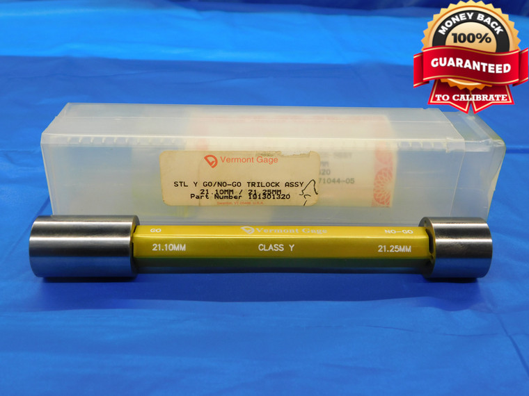 21.10 & 21.25 CL Y mm PIN PLUG GAGE GO NO GO 21.000 +.100 21 .8307 21.100 21.250 - MB6811RD