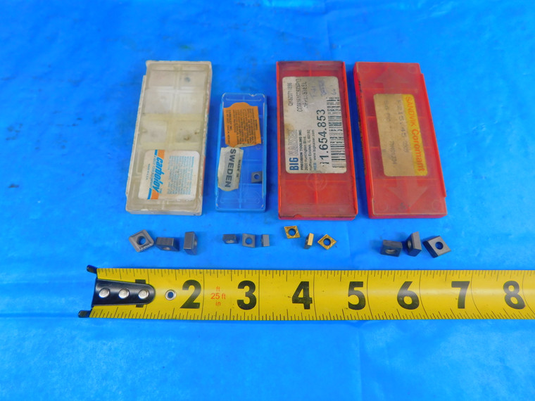 14PC LOT OF CARBIDE TURNING INSERTS CCMX060304 CCMX09T308 & OTHERS SANDVIK SECO - AR6165RDT