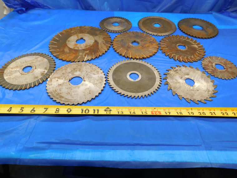 11 PCS HSS SIDE MILLING CUTTERS BRIDGEPORT MILL TOOLING MACHINIST LOT 3" & UP - MB6701AP1