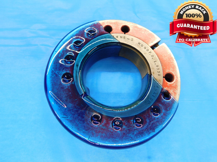 1.9864 14 NS 3 THREAD RING GAGE NO GO ONLY P.D. = 1.9338 1.9864"-14 INSPECTION - DW15674RD