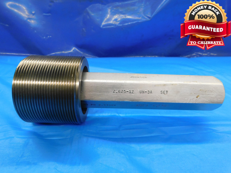 2 5/8 12 UN 3A SET THREAD PLUG GAGE 2.625 2.6250 GO ONLY P.D. = 2.5709 CHECK - DW15691RD