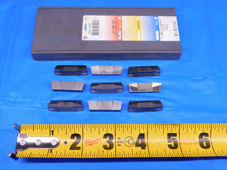 9PC NEW ISCAR GIFG 8.00-0.80 IC20 CARBIDE GROOVING INSERTS 7 MODIFIED BUT UNUSED - FAX-AR6267