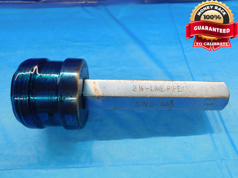 2 1/2 8 LINE PIPE PIPE THREAD PLUG GAGE 2.5 2.50 STAND OFF 0.8152 API 5B - DW15794LVR