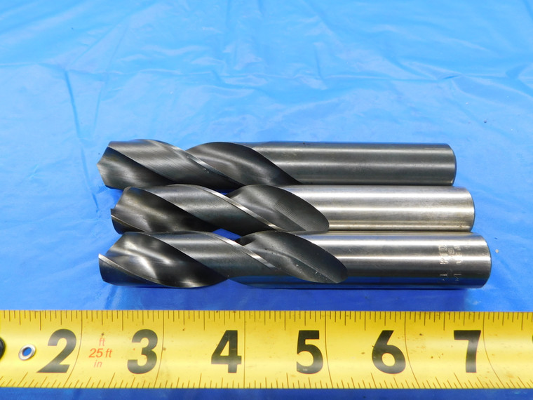 3 PCS HSS / COBALT TWIST DRILL BITS 13/16, 51/64, 55/64 .8125 TOOLING MILLING - MB6843AE2