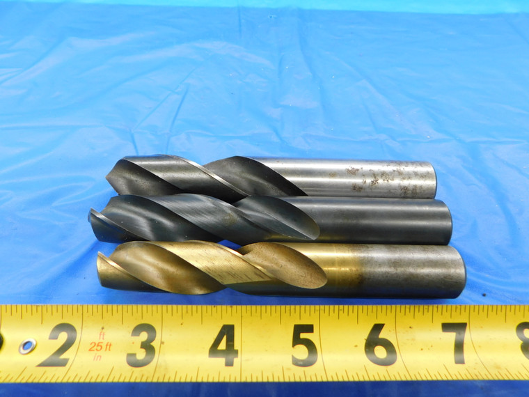 3PCS HSS / COBALT TWIST DRILL BITS 7/8, 25/32, 55/64 .875 .78125 TOOLING MILLING - MB6840AE2