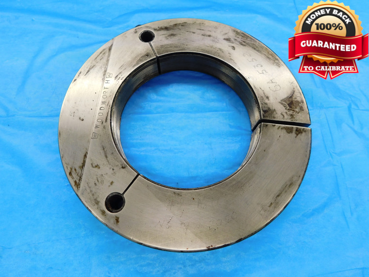 4 1/4 16 UN 3A THREAD RING GAGE 4.25 4.250 4.2500 NO GO ONLY P.D. = 4.2050 CHECK - DW15901RD