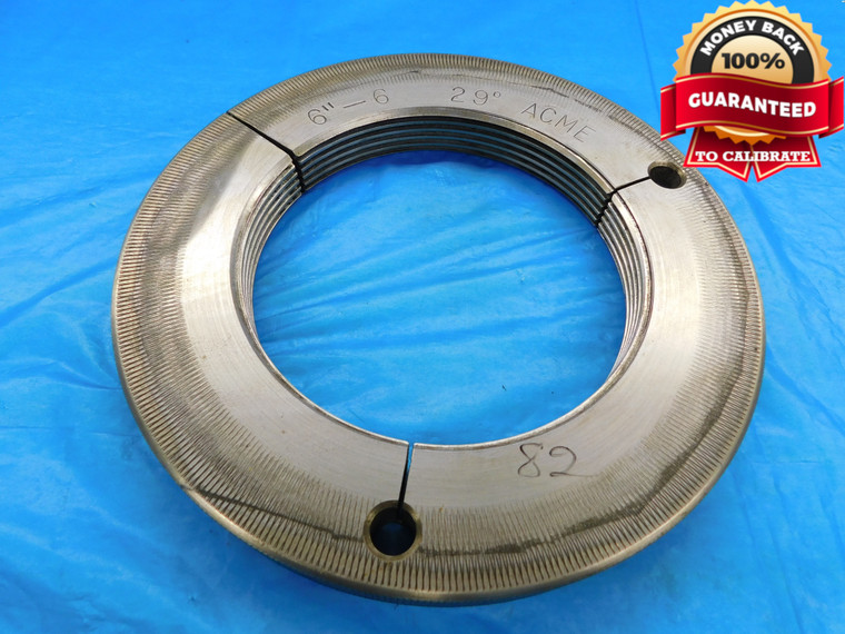 SHOP MADE 6" 6 29 DEG ACME THREAD RING GAGE 6.0 6.00 6.000 6.0000 GO ONLY - DW15940RD