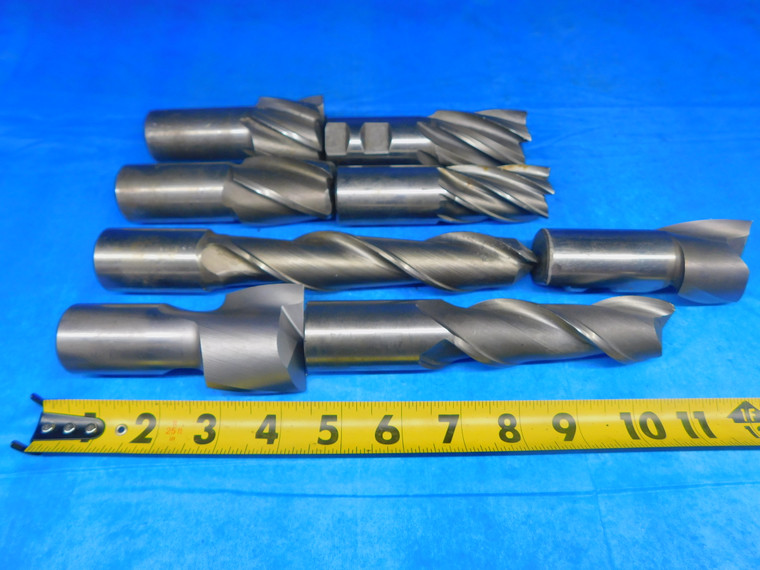 8PCS HSS END MILLS CUTTING DIAMETERS FROM 1.22" TO 1.90" BRIDGPORT MILL TOOLING - AR6497AK2