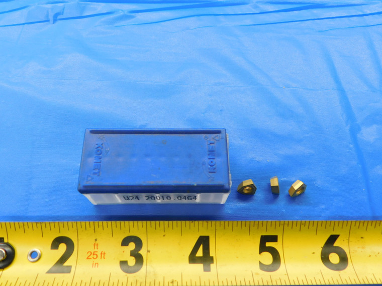 9PCS NEW KOMET W24 20010.0464 TiN COATED CARBIDE TURNING INSERTS - AR6644AS1