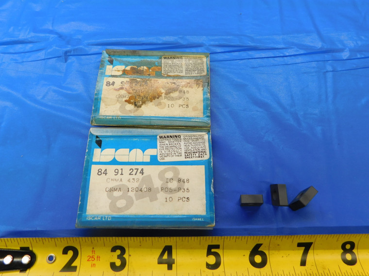 13PCS ISCAR CNMA432 CNMA120408 IC848 P05 - P35 CARBIDE INSERTS - AR6651AS1