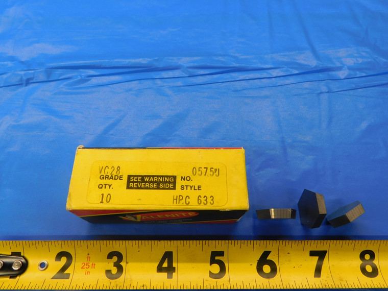 10PCS NEW VALENITE HPC633 VC28 CARBIDE TURNING INSERTS HEXAGON - AR6660AS1