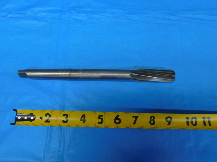 NATIONAL 25/32 O.D. HSS REAMER MORSE TAPER #2 SHANK SPIRAL 8 FL MT2 .78125 - JP1115AE2