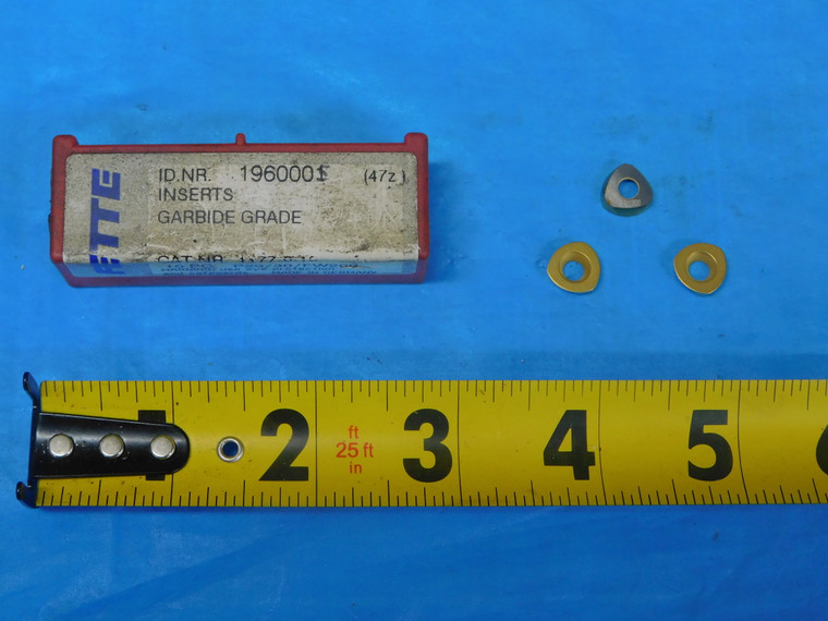 9PCS NEW FETTE 1960001 P20 FW200 TiN COATED CARBIDE INSERTS - JP1157RDT