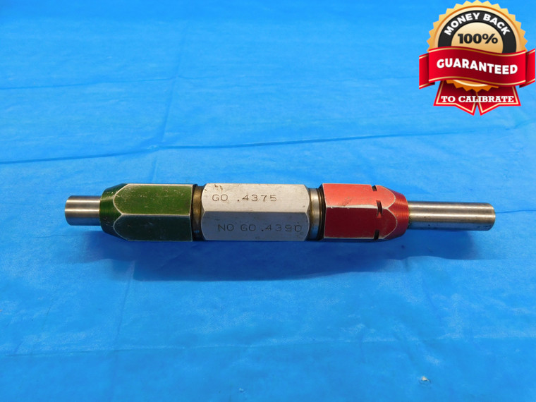 .4375 & .4390 PIN PLUG GAGE GO NO GO ONSIZE 7/16 11 mm .439 INSPECTION CHECK - DW16165AL1