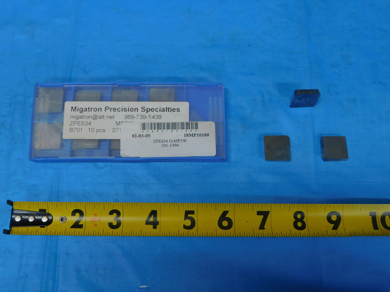 10PCS NEW MIGATRON ZPE634 MP5W CARBIDE TURNING INSERTS - JP1070RDT