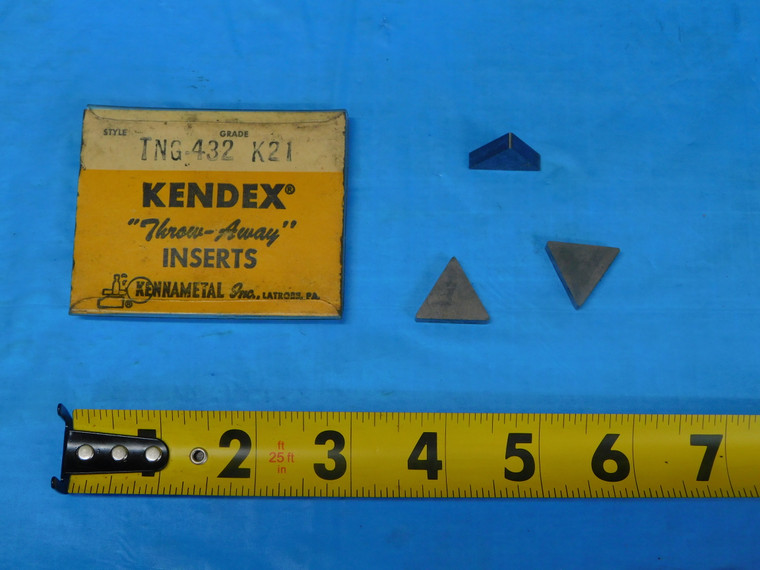 5PCS NEW KENNAMETAL TNG 432 K21 CARBIDE INSERTS KENDEX INDEXABLE USA MADE - JP1010RDT