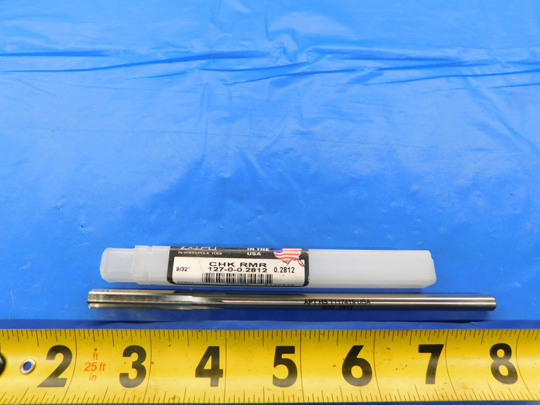 APT 9/32 O.D. HSS CHUCKING REAMER 1/4 SHANK 6 FLUTE 1 1/2 LOC 6" OAL .28125 - MB7142AS2