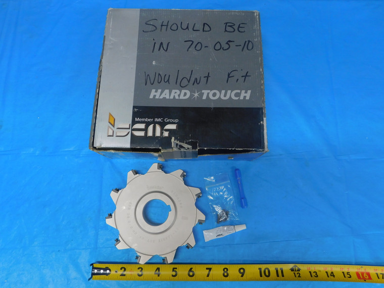 ISCAR 6" O.D. X 5/8 WIDTH X 1 1/2 PILOT INDEXABLE SIDE MILLING CUTTER 11 T - FAX-AR6559