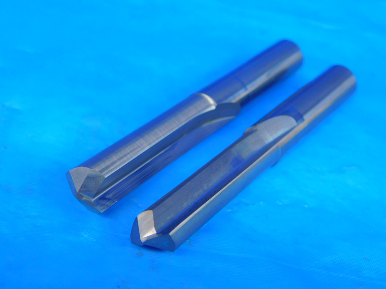 2PCS 25/64 O.D. CARBIDE STRAIGHT FLUTE DRILL BIT 2" LOC 3 1/4 OAL .3906 00970251 - AR7171RDT