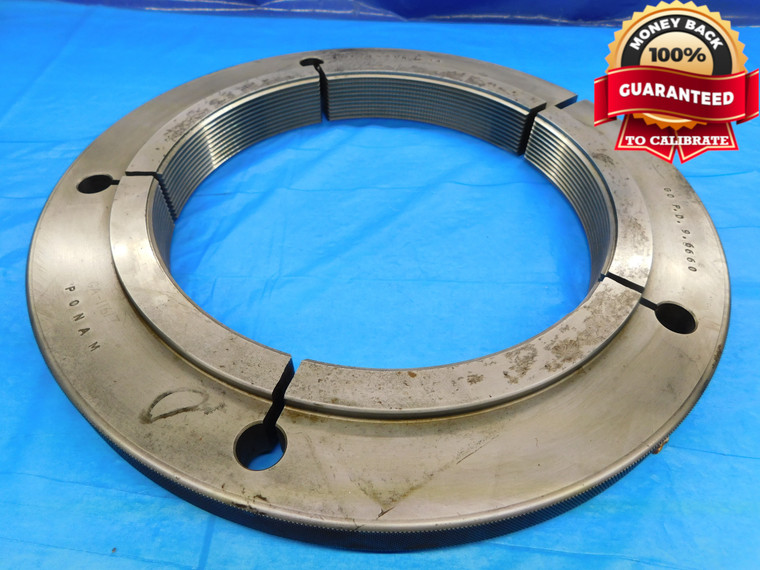 9 3/4 8 UNS 3A THREAD RING GAGE 9.75 9.750 GO ONLY P.D. = 9.6660 INSPECTION - DW16009RD