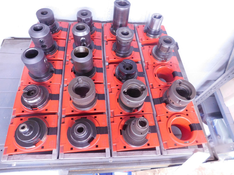 LOT OF 18 CAT45 TOOL HOLDERS VARI LOCK KWIK SWITCH 300 VARIOUS TYPES AND SIZES