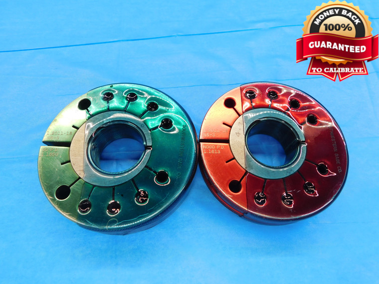 1.2011 18 NS 3 THREAD RING GAGES GO NO GO P.D.'S = 1.1650 & 1.1613 INSPECTION - DW16024LVR